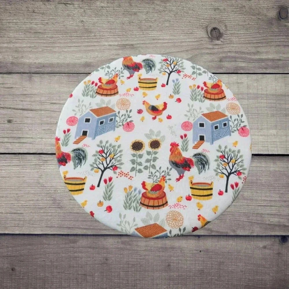 Kitchenaid Bowl Cover, Reversible Sunflowers and Chicken Mixer Bowl Cover - Picture 2 of 4